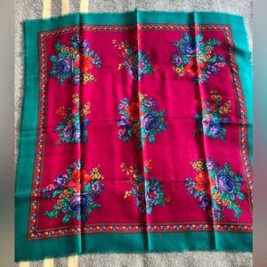 Liz Claiborne Vintage Scarf, 100% Wool, made in Japan